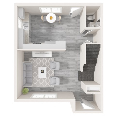 Floor plan for 3 beds, 1.5 baths, 1300 sqft